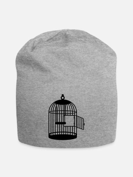 Leerer Käfig / empty cage (1c) - Jersey-Beanie - Grau meliert