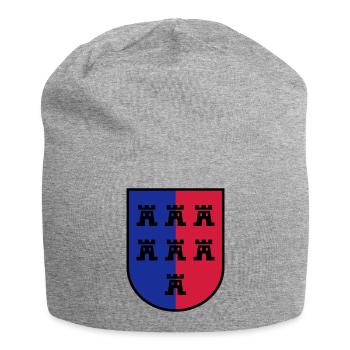 Wappen Siebenbürger Sachsen 3farbig - Siebenbürgen - Jersey-Beanie - Grau meliert - Vorne