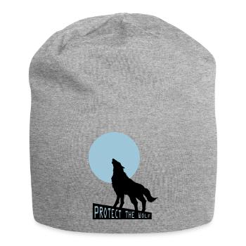 Wolf wolf - Jersey Beanie - heather grey - Front