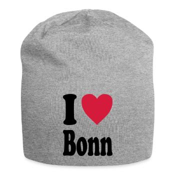 J'adore Bonn - Bonnet en jersey - gris chiné - Devant