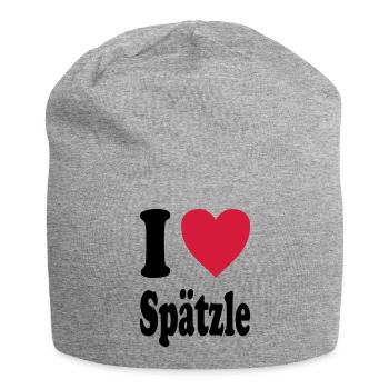 I love Spätzle (Alle Farben!) - Jersey-Beanie - Grau meliert - Vorne