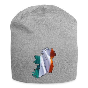 Ireland flag mapped - Jersey Beanie - heather grey - Front