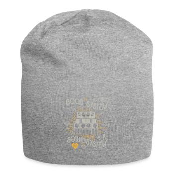 THE ONLY GOOD SYSTEM IS A SOUND SYSTEM GIFT - Jersey Beanie - heather grey - Front