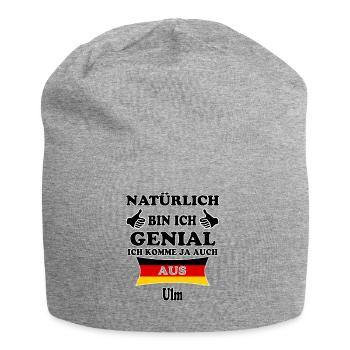 Geschenk Genial komme aus Ulm - Jersey-Beanie - Grau meliert - Vorne