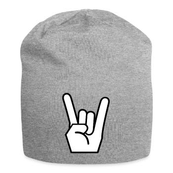Boîte à frites Metal Idée cadeau - Bonnet en jersey - gris chiné - Devant