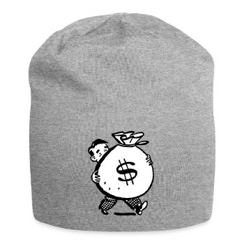 homme d'argent sac idée cadeau grand terrain Cartoon - Bonnet en jersey - gris chiné - Devant