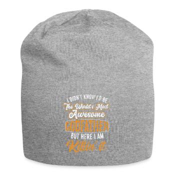 Gift for the best godfather - Jersey Beanie - heather grey - Front
