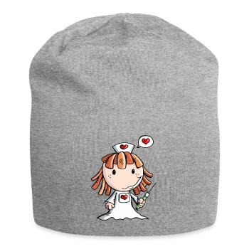Liebe Krankenschwester - Herz - Niedlich - Beruf - Jersey-Beanie - Grau meliert - Vorne