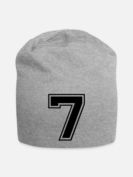 sieben - Jersey-Beanie - Grau meliert
