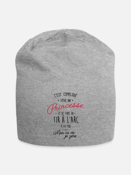 princesse et tir a l'arc - Bonnet en jersey - gris chiné