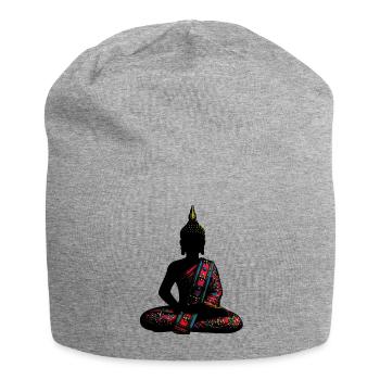 Buddha - Jersey-Beanie - Grau meliert - Vorne