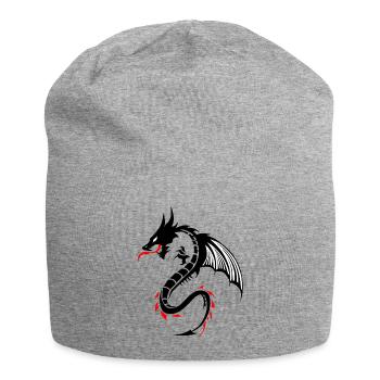 Drachen Tribal Tattoo Form 2204 uw - Jersey-Beanie - Grau meliert - Vorne