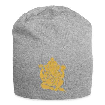 ganesha_aumkara_gold - Jersey-Beanie - Grau meliert - Vorne