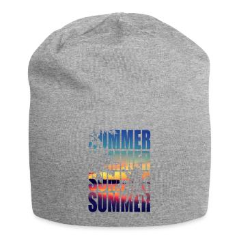 Été palmiers été - Bonnet en jersey - gris chiné - Devant
