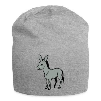 Âne - Bonnet en jersey - gris chiné - Devant
