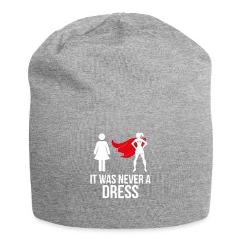 Frauen T-shirt Umhang Geschenk Emanze lustig - Jersey-Beanie - Grau meliert - Vorne