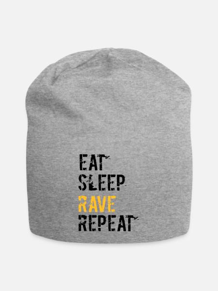 Rave and repeat - Jersey Beanie - heather grey