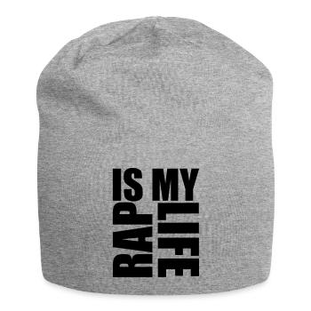 rap is my life - Jersey Beanie - heather grey - Front