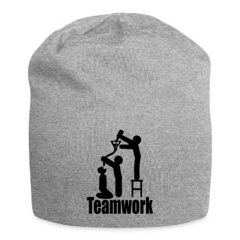 travail d'équipe - Bonnet en jersey - gris chiné - Devant