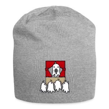 Ghosts at a Halloween concert - Jersey Beanie - heather grey - Front