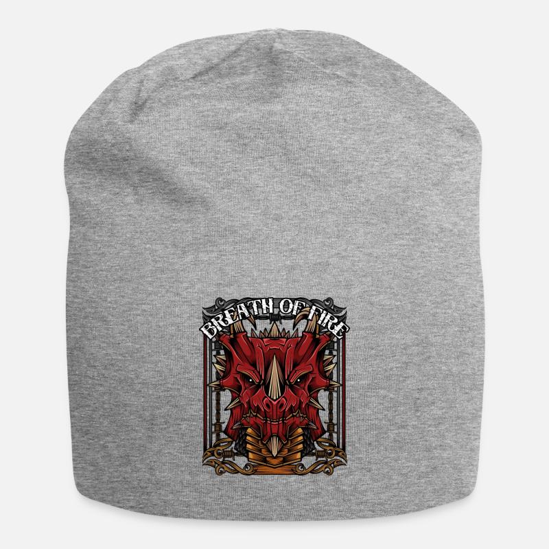 Drache - Jersey-Beanie - Grau meliert