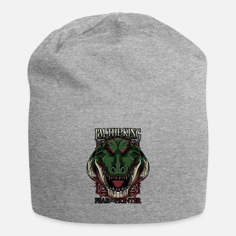 Alligator Modern - Jersey-Beanie - Grau meliert