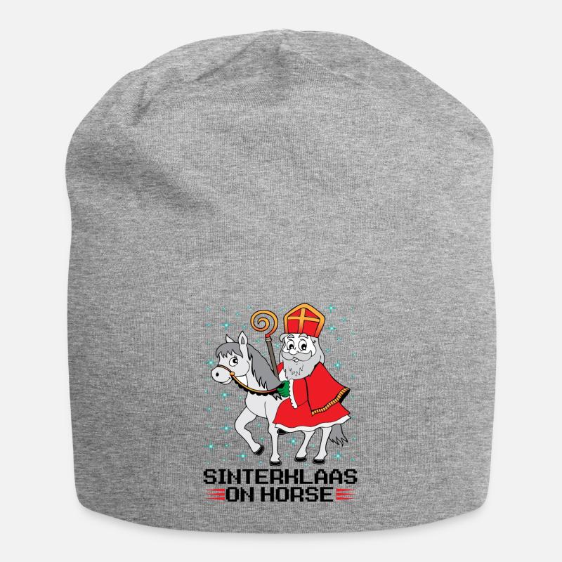 Sinterclass à cheval - Bonnet en jersey - gris chiné
