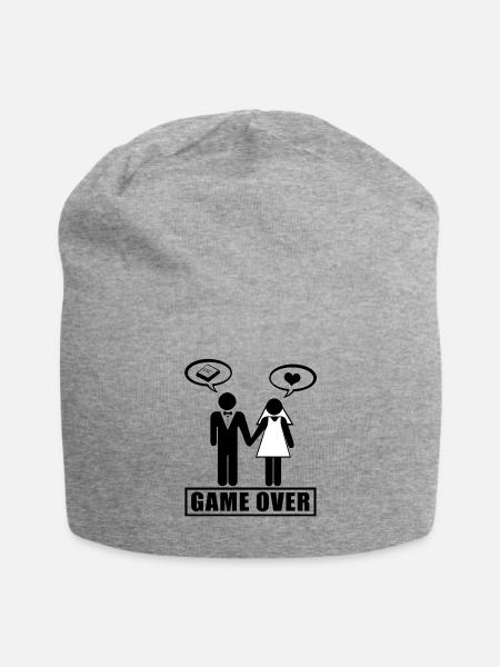 Hochzeit - Jersey-Beanie - Grau meliert