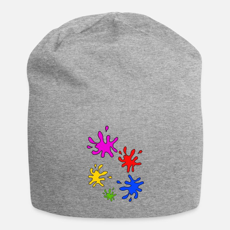 Éclaboussures de couleurs colorées - Bonnet en jersey - gris chiné