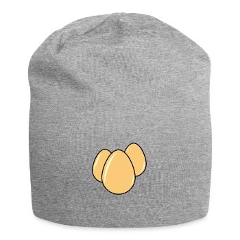 Œufs - Bonnet en jersey - gris chiné - Devant