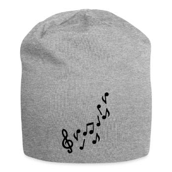 musiknote - Jersey-Beanie - Grau meliert - Vorne