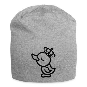 arrogant vain koenig queen princess chick kr - Jersey Beanie - heather grey - Front