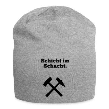 Glückauf Bergwerk Steiger Gruß Bergmann Zeche Pott - Jersey-Beanie - Grau meliert - Vorne