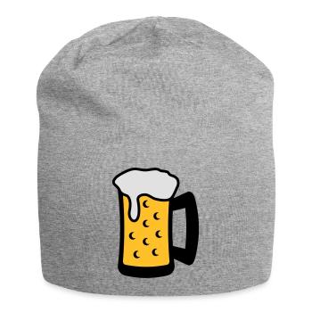 Beer Glas - Jersey-Beanie - Grau meliert - Vorne