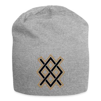 Odins Speer Gungnir, Rune Gar, Viking, Magie, - Jersey-Beanie - Grau meliert - Vorne