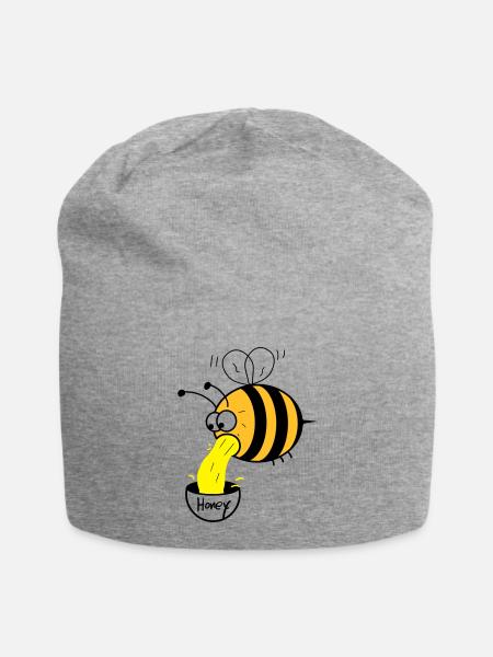 making of honey - bee :-) - Jersey Beanie - heather grey