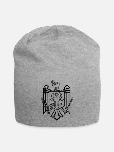 drapeau moldave emblème de Chisinau Moldavie - Bonnet en jersey - gris chiné