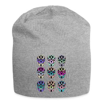 crânes - Bonnet en jersey - gris chiné - Devant