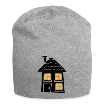 fenêtre de lumière de nuit noir foncé douce petite - Bonnet en jersey - gris chiné - Devant