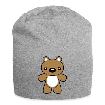 kleiner suesser teddybaer baer - Jersey-Beanie - Grau meliert - Vorne