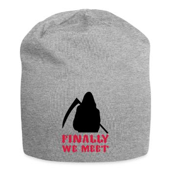 Sensenmann / Reaper / final / Tod - Jersey-Beanie - Grau meliert - Vorne