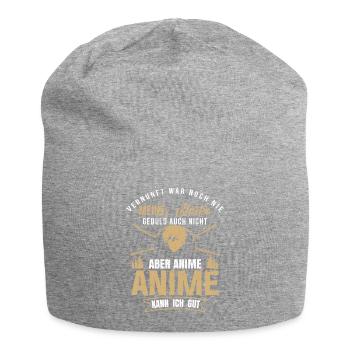 Anime - Aber Anime kann ich - Jersey-Beanie - Grau meliert - Vorne