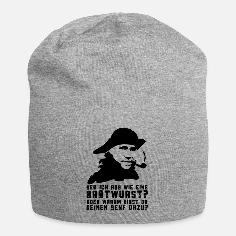 Bratwurst - Senf dazu geben - Jersey-Beanie - Grau meliert