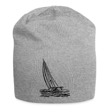 Voilier au vent - Bonnet en jersey - gris chiné - Devant