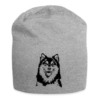 FINNISCHER LAPPHUND Hund Hunde Wilsigns - Jersey-Beanie - Grau meliert - Vorne