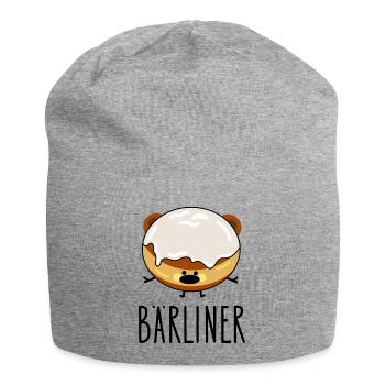 Berliner Pfannkuchen Bär - Jersey-Beanie - Grau meliert - Vorne