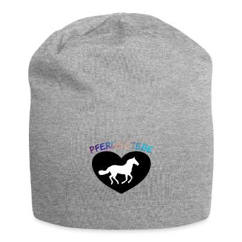 Pferde Liebe, Reiten, Pferde. - Jersey-Beanie - Grau meliert - Vorne