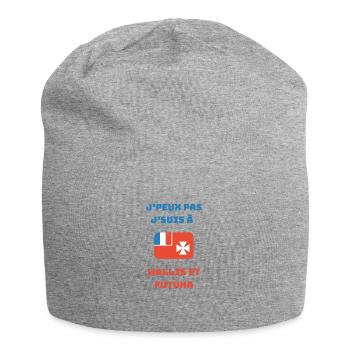 J’peux pas, j’suis à Wallis et Futuna - Bonnet en jersey - gris chiné - Devant