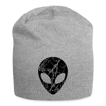 Cracked head alien - Jersey Beanie - heather grey - Front
