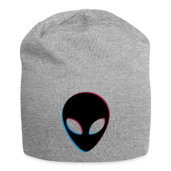 Alien 3D effect - Jersey Beanie - heather grey - Front